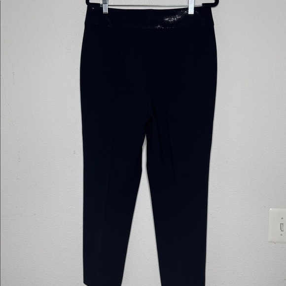 St. John Black Trousers with elegant festive waist size 10 - Picture 3 of 7